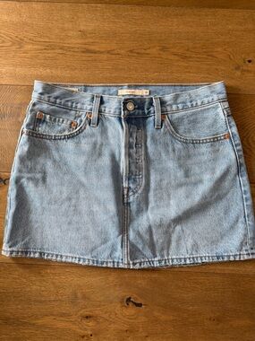 Levi's Light Blue Denim Mini Skirt